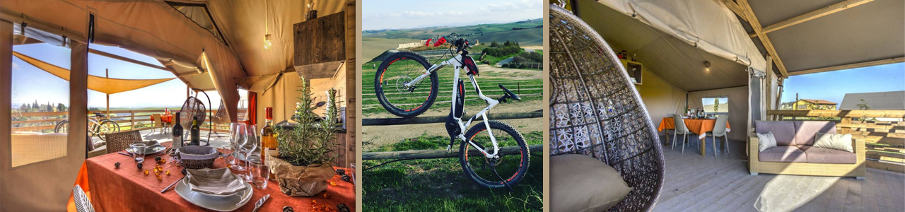 Tuscany bike tour to glamping